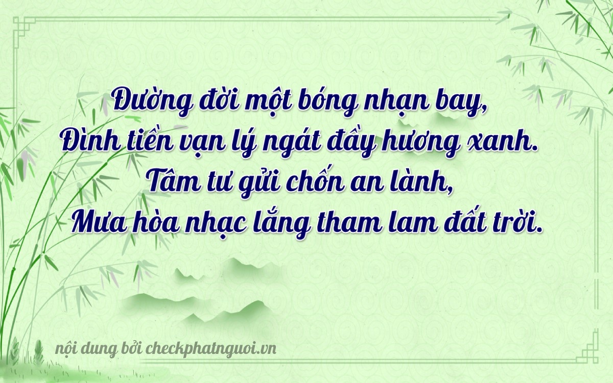 Bài thơ ý nghĩa cho <b>biển số 43H-06811</b> tại website checkphatnguoi.vn