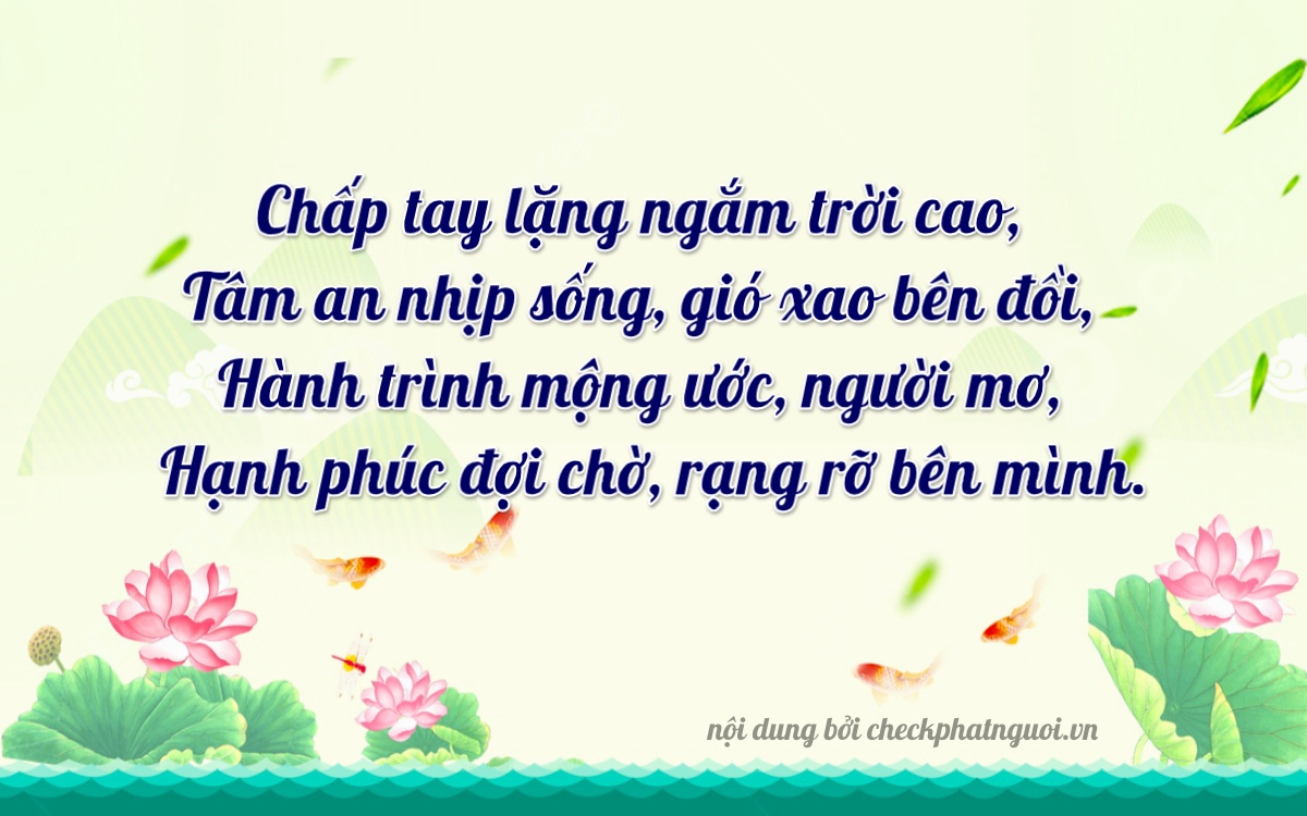 Bài thơ ý nghĩa cho <b>biển số 43H-08264</b> tại website checkphatnguoi.vn