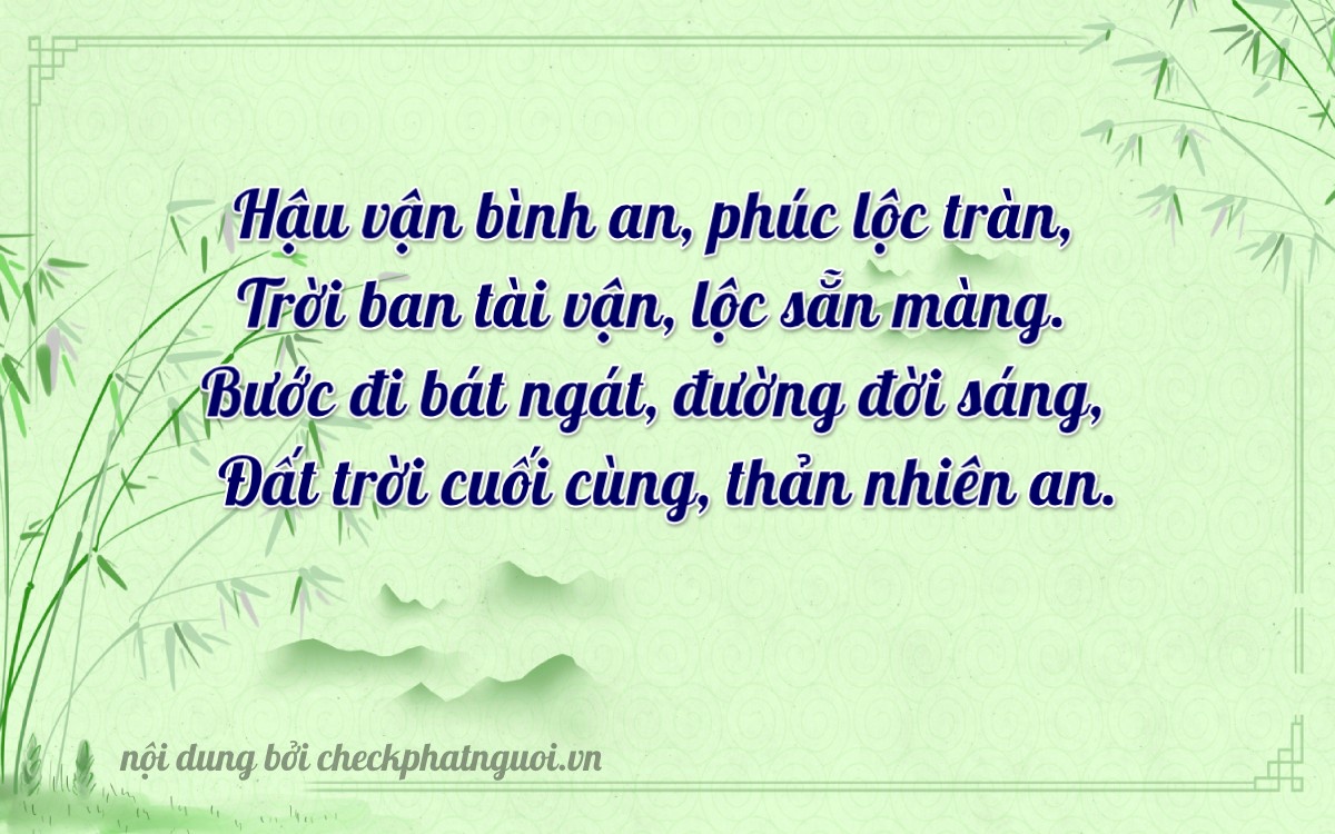 Bài thơ ý nghĩa cho <b>biển số 43H-08505</b> tại website checkphatnguoi.vn