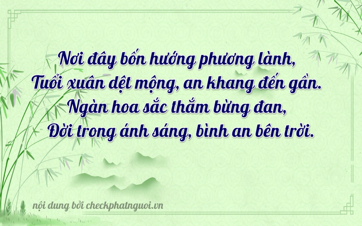 Bài thơ ý nghĩa cho <b>biển số 43H-12224</b> tại website checkphatnguoi.vn