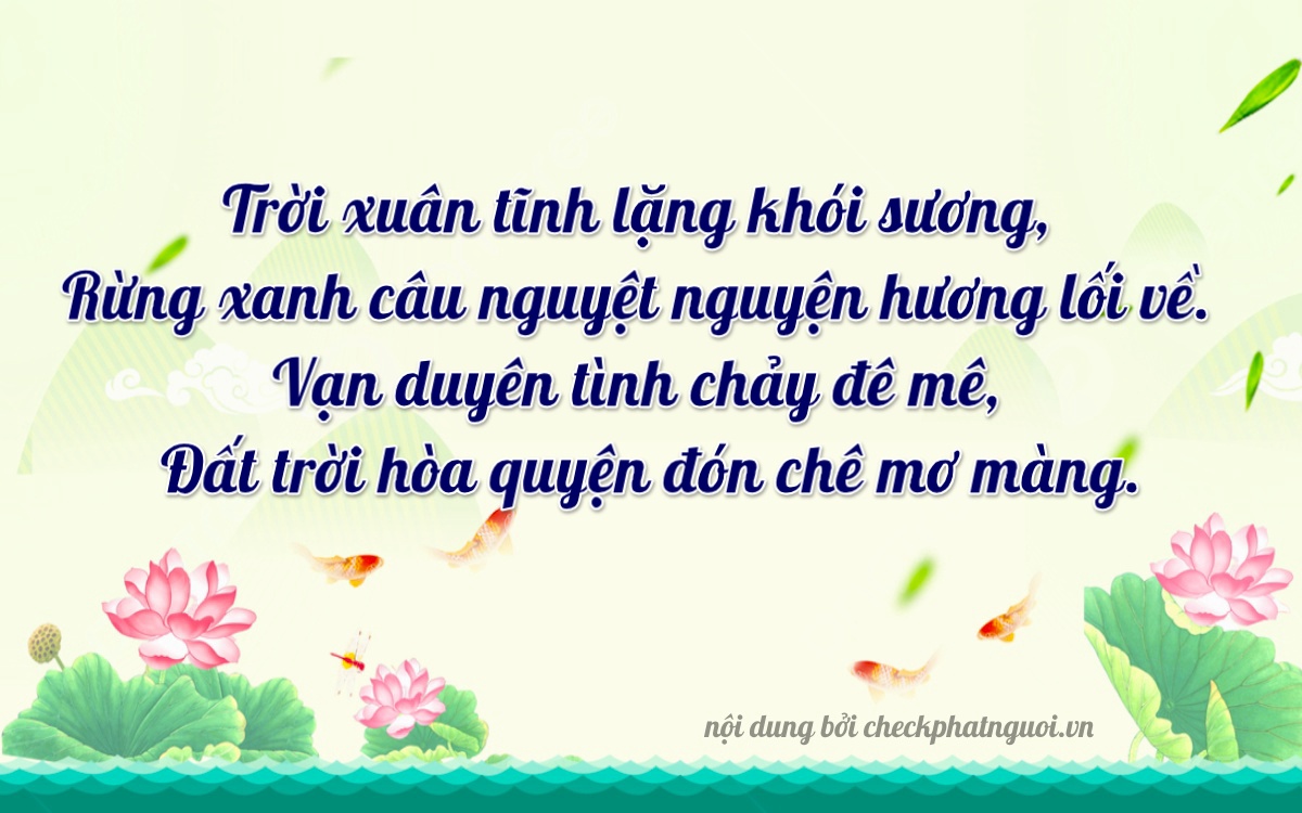 Bài thơ ý nghĩa cho <b>biển số 43H1-25493</b> tại website checkphatnguoi.vn