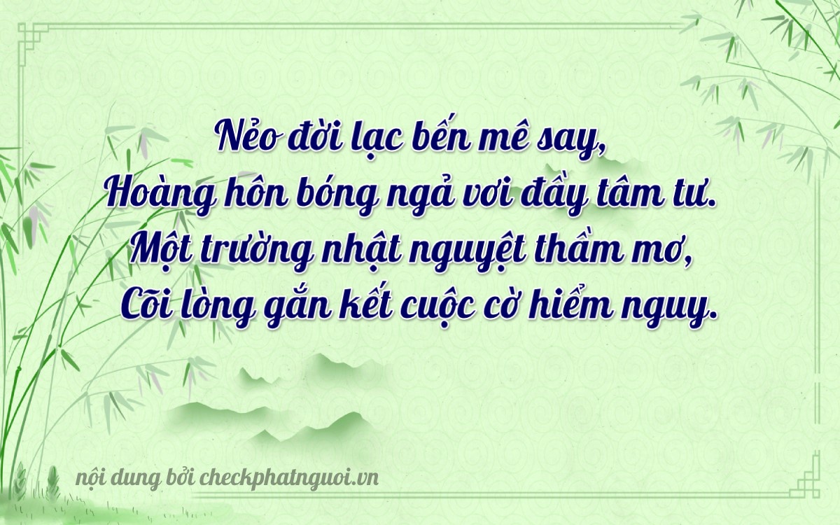 Bài thơ ý nghĩa cho <b>biển số 43H1-29886</b> tại website checkphatnguoi.vn