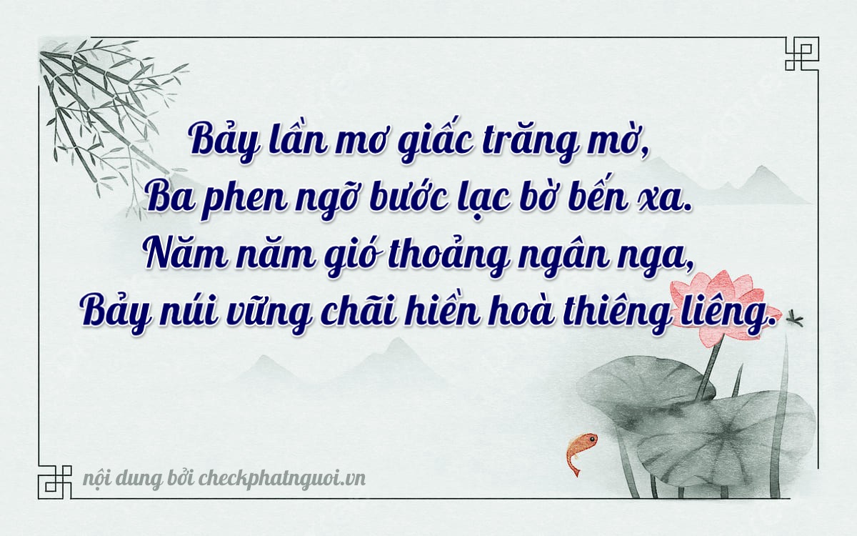 Bài thơ ý nghĩa cho <b>biển số 43K1-07357</b> tại website checkphatnguoi.vn
