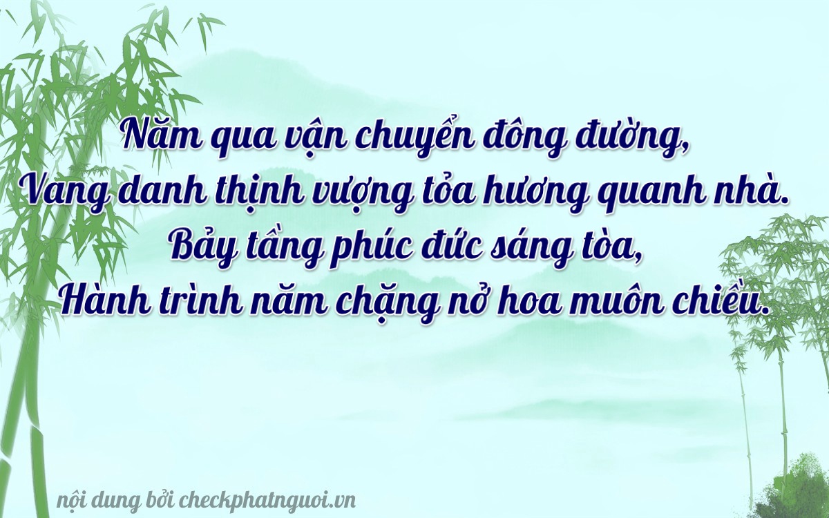 Bài thơ ý nghĩa cho <b>biển số 43K1-52507</b> tại website checkphatnguoi.vn