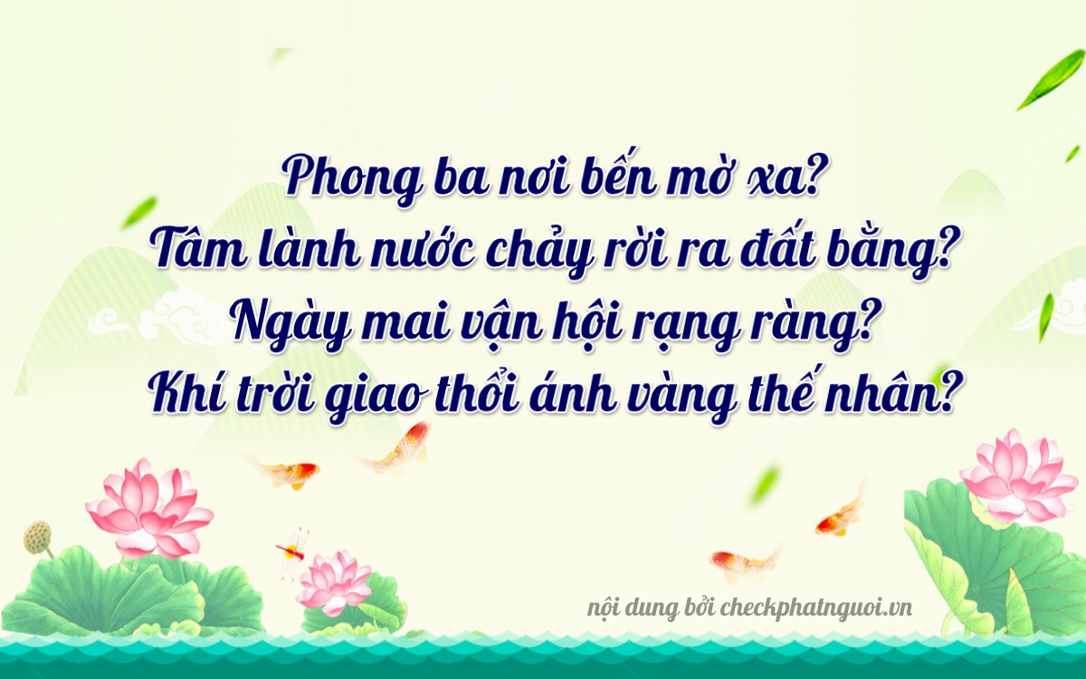 Bài thơ ý nghĩa cho <b>biển số 4560</b> tại website checkphatnguoi.vn
