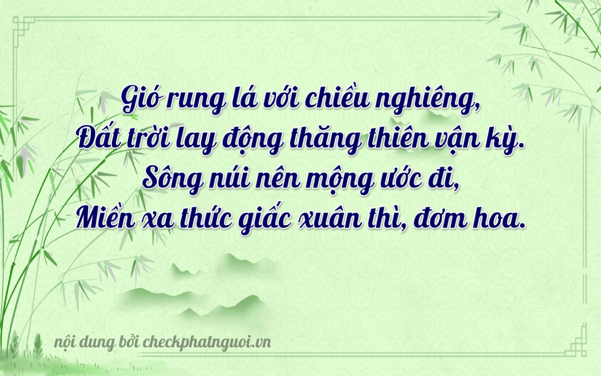 Bài thơ ý nghĩa cho <b>biển số 46667</b> tại website checkphatnguoi.vn