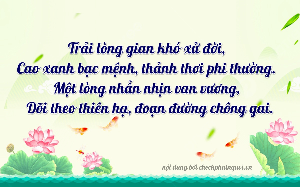 Bài thơ ý nghĩa cho <b>biển số 46678</b> tại website checkphatnguoi.vn