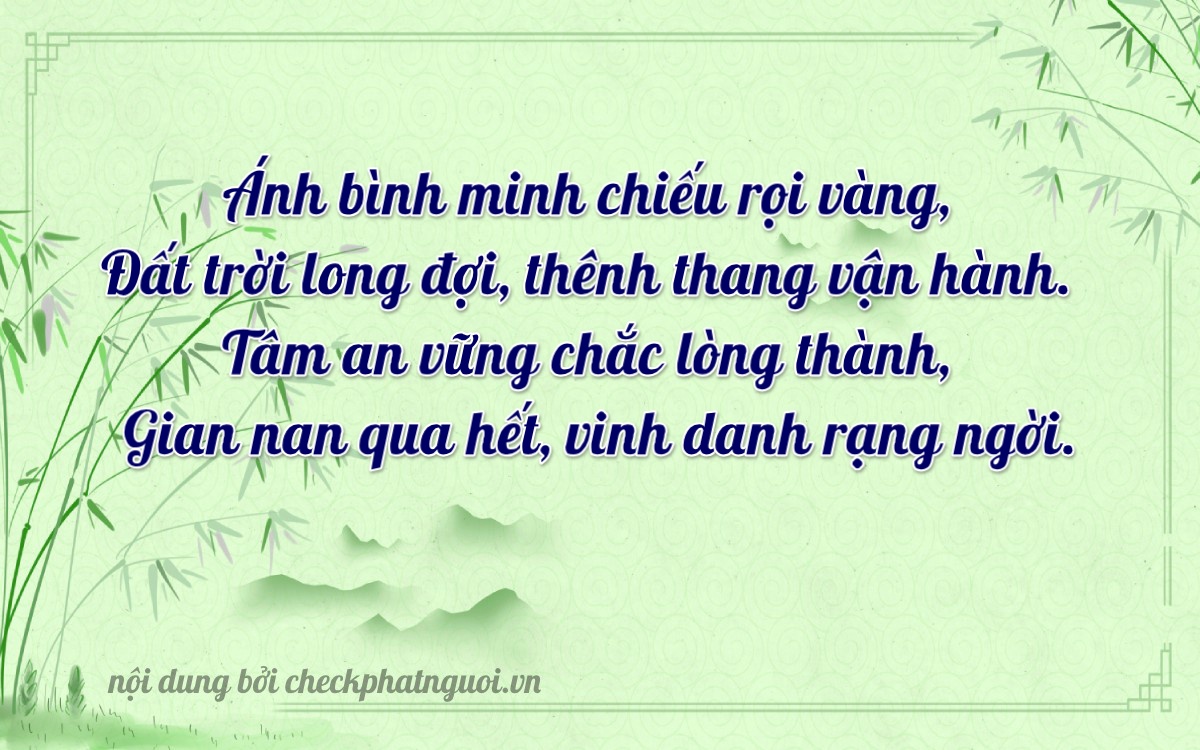 Bài thơ ý nghĩa cho <b>biển số 47418</b> tại website checkphatnguoi.vn