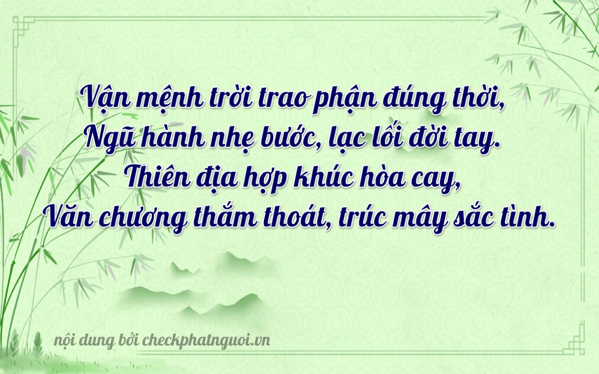 Bài thơ ý nghĩa cho <b>biển số 47A-07547</b> tại website checkphatnguoi.vn