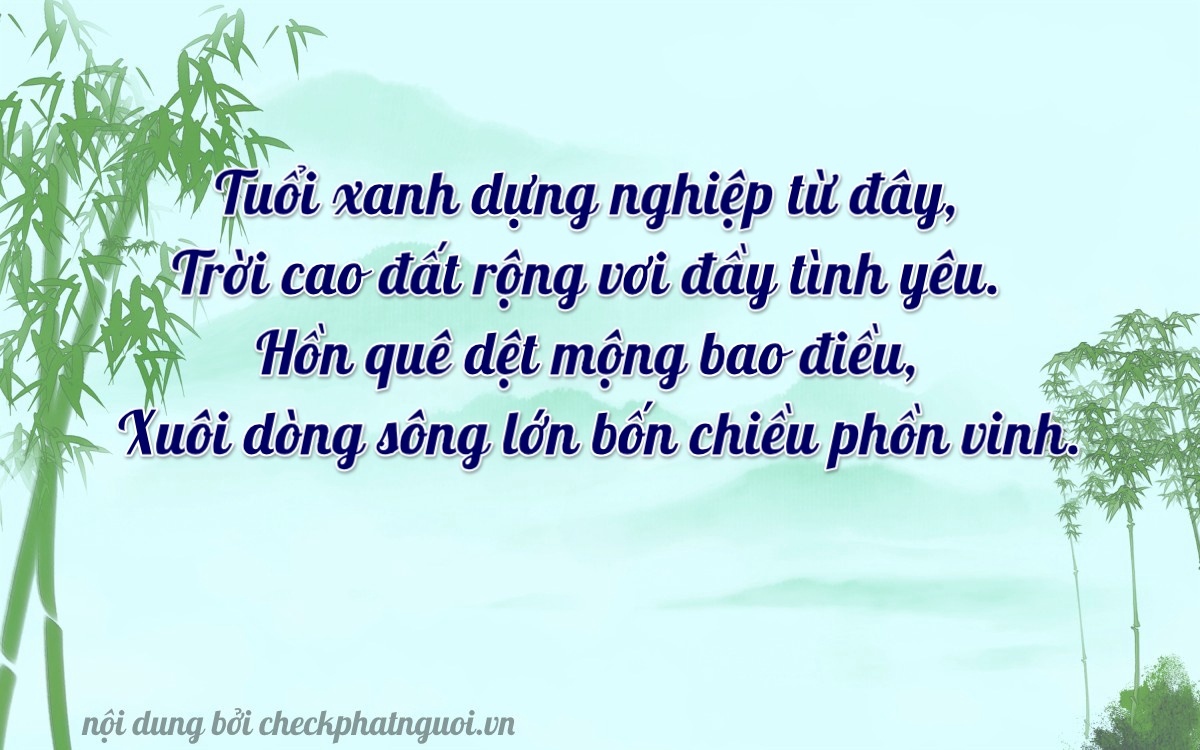Bài thơ ý nghĩa cho <b>biển số 47A-18382</b> tại website checkphatnguoi.vn