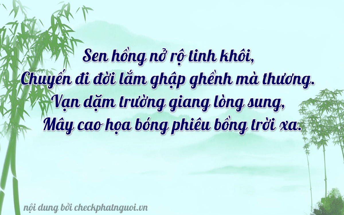 Bài thơ ý nghĩa cho <b>biển số 47A-20707</b> tại website checkphatnguoi.vn