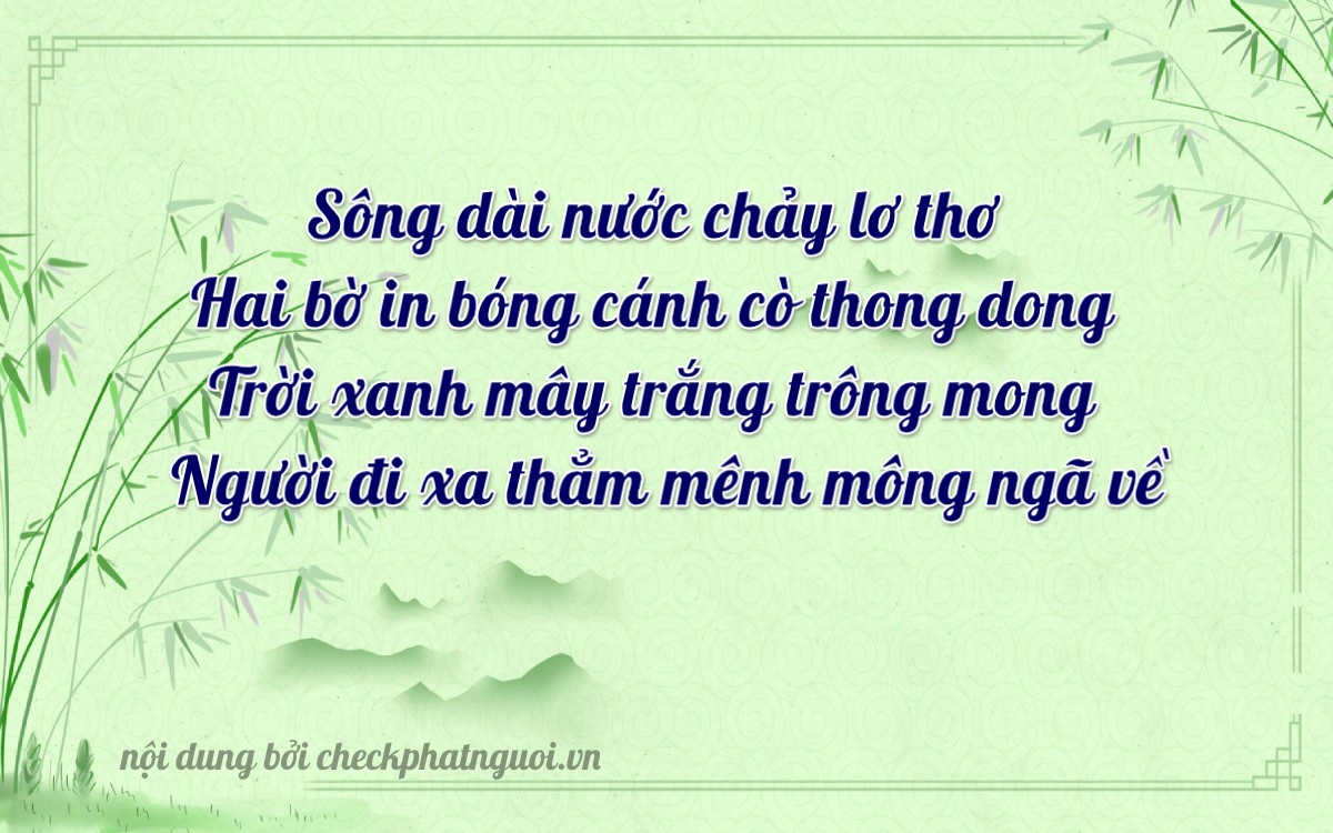 Bài thơ ý nghĩa cho <b>biển số 47A-22203</b> tại website checkphatnguoi.vn