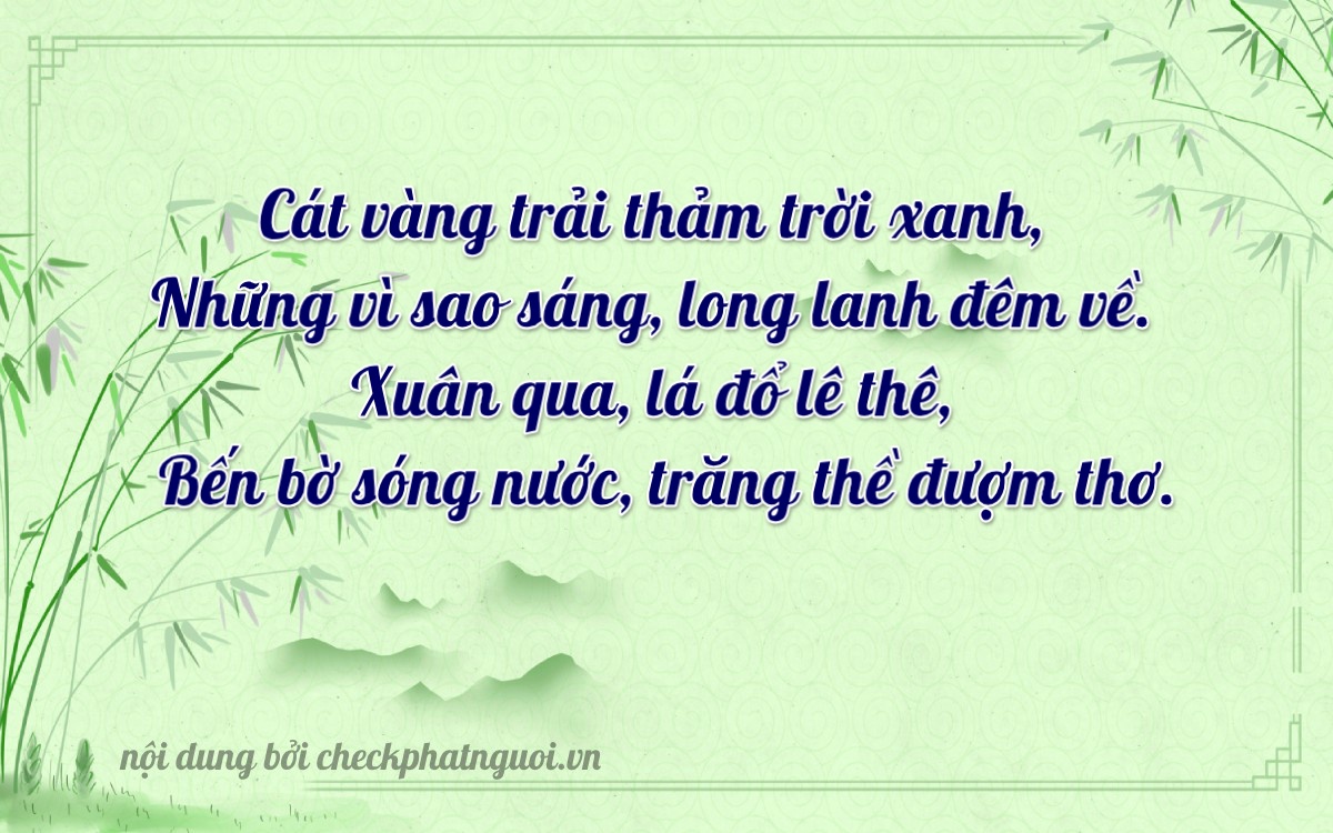 Bài thơ ý nghĩa cho <b>biển số 47A-24513</b> tại website checkphatnguoi.vn