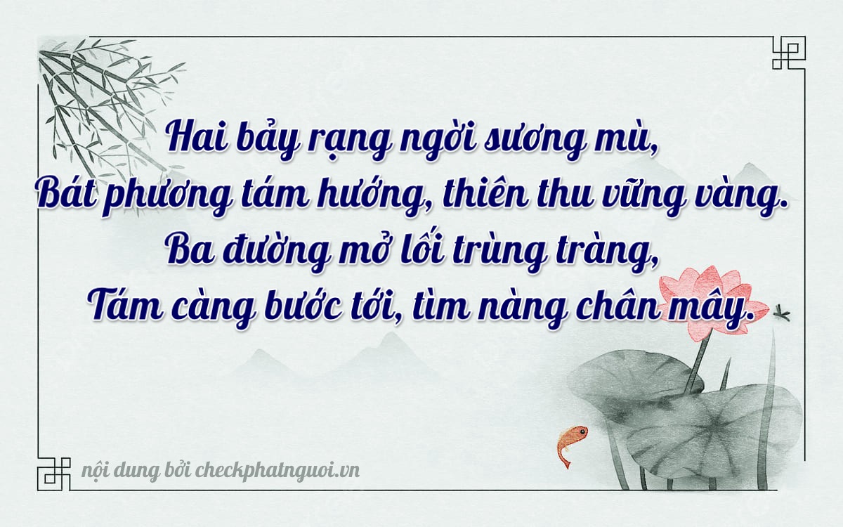 Bài thơ ý nghĩa cho <b>biển số 47A-27838</b> tại website checkphatnguoi.vn