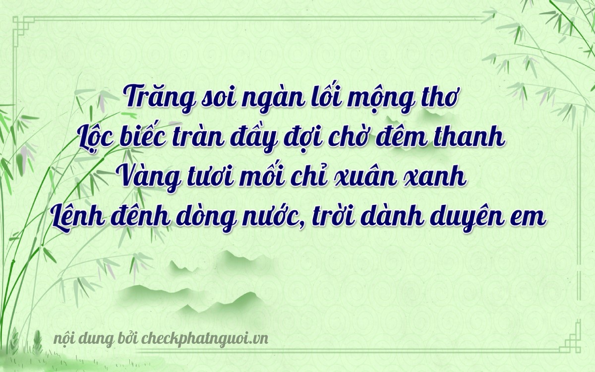 Bài thơ ý nghĩa cho <b>biển số 47A-32462</b> tại website checkphatnguoi.vn