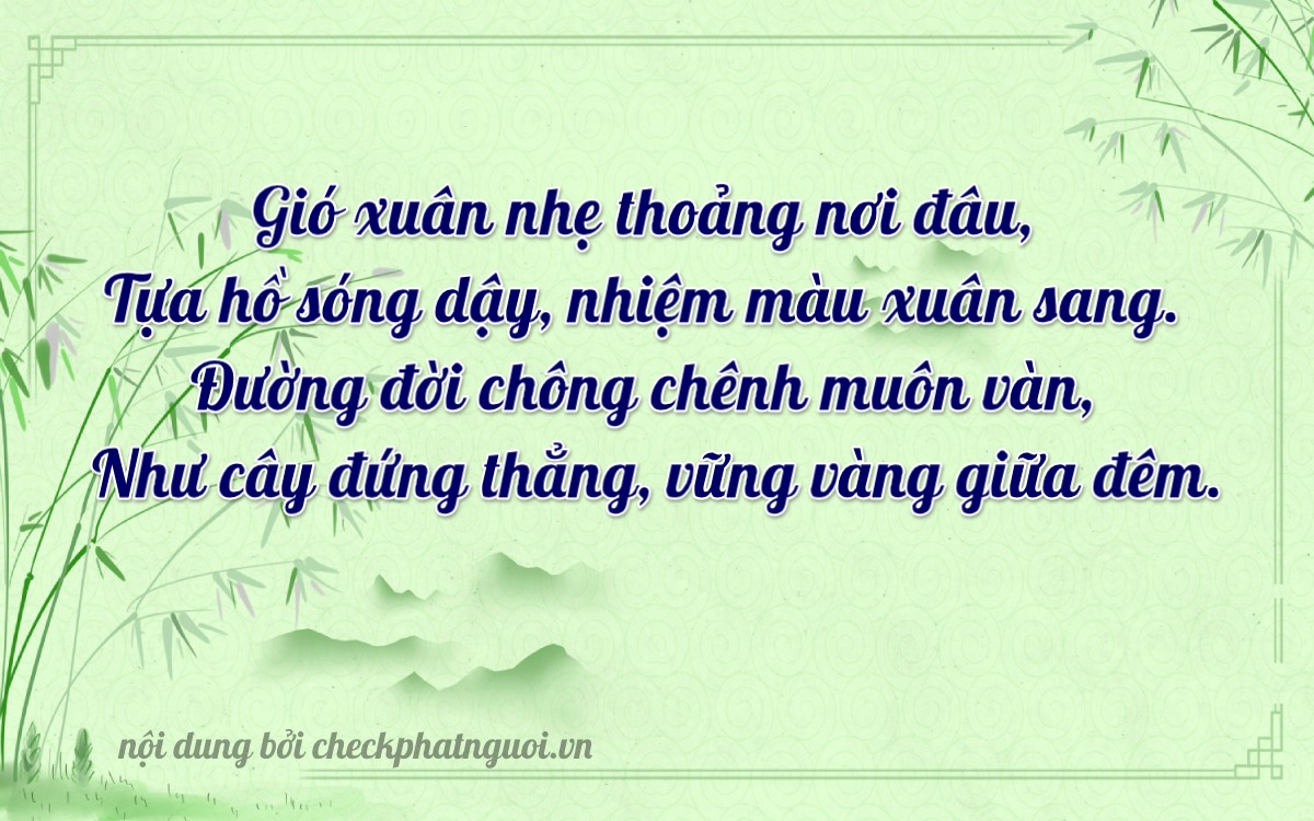 Bài thơ ý nghĩa cho <b>biển số 47A-35461</b> tại website checkphatnguoi.vn
