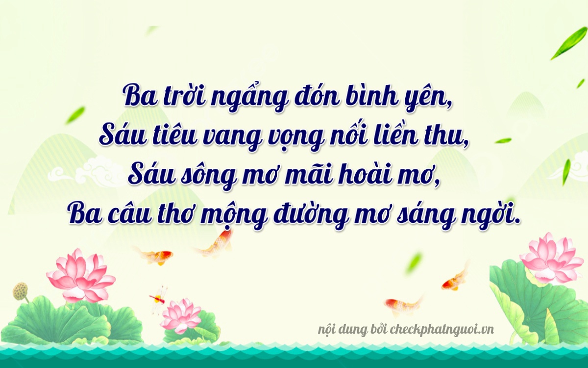 Bài thơ ý nghĩa cho <b>biển số 47A-36663</b> tại website checkphatnguoi.vn