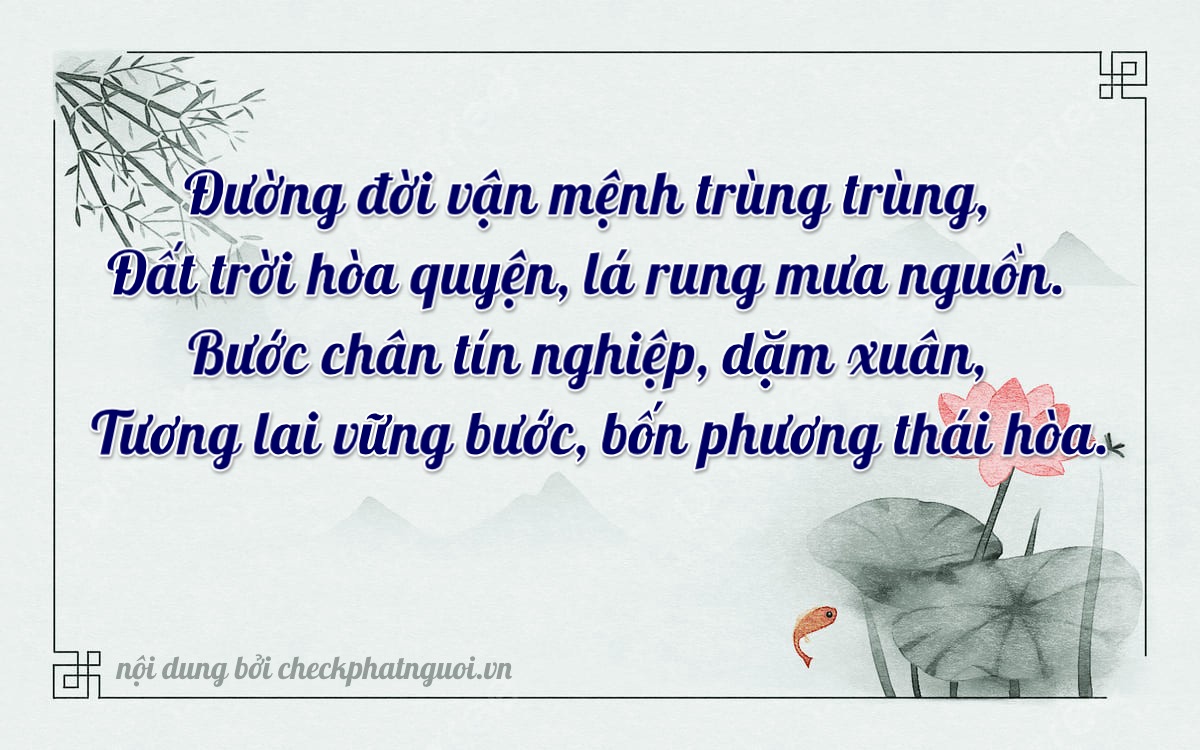 Bài thơ ý nghĩa cho <b>biển số 47A-36669</b> tại website checkphatnguoi.vn