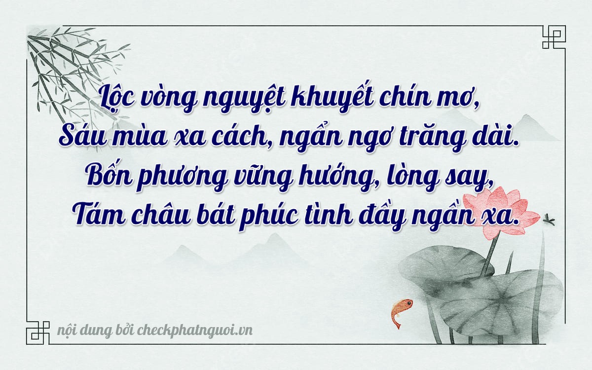 Bài thơ ý nghĩa cho <b>biển số 47A-36784</b> tại website checkphatnguoi.vn