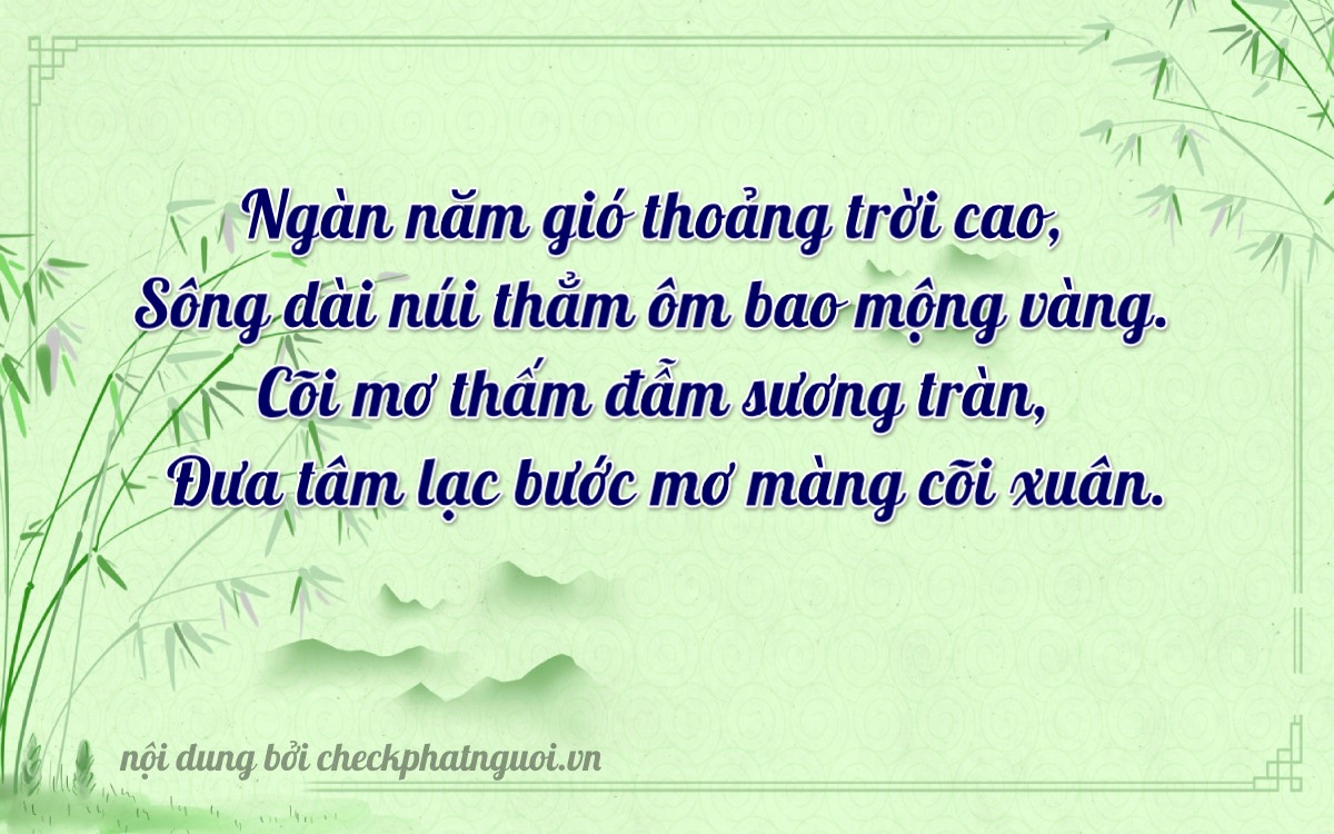 Bài thơ ý nghĩa cho <b>biển số 47A-37408</b> tại website checkphatnguoi.vn