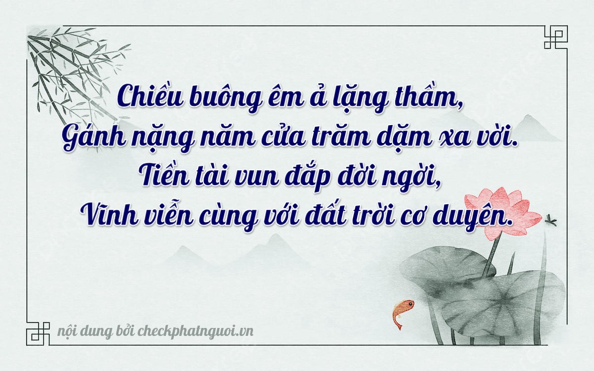 Bài thơ ý nghĩa cho <b>biển số 47A-38991</b> tại website checkphatnguoi.vn