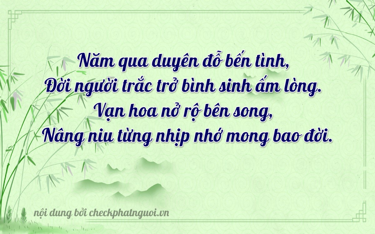 Bài thơ ý nghĩa cho <b>biển số 47A-45316</b> tại website checkphatnguoi.vn