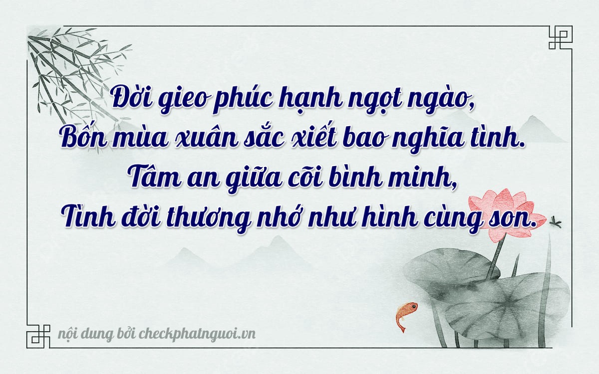 Bài thơ ý nghĩa cho <b>biển số 47A-46604</b> tại website checkphatnguoi.vn
