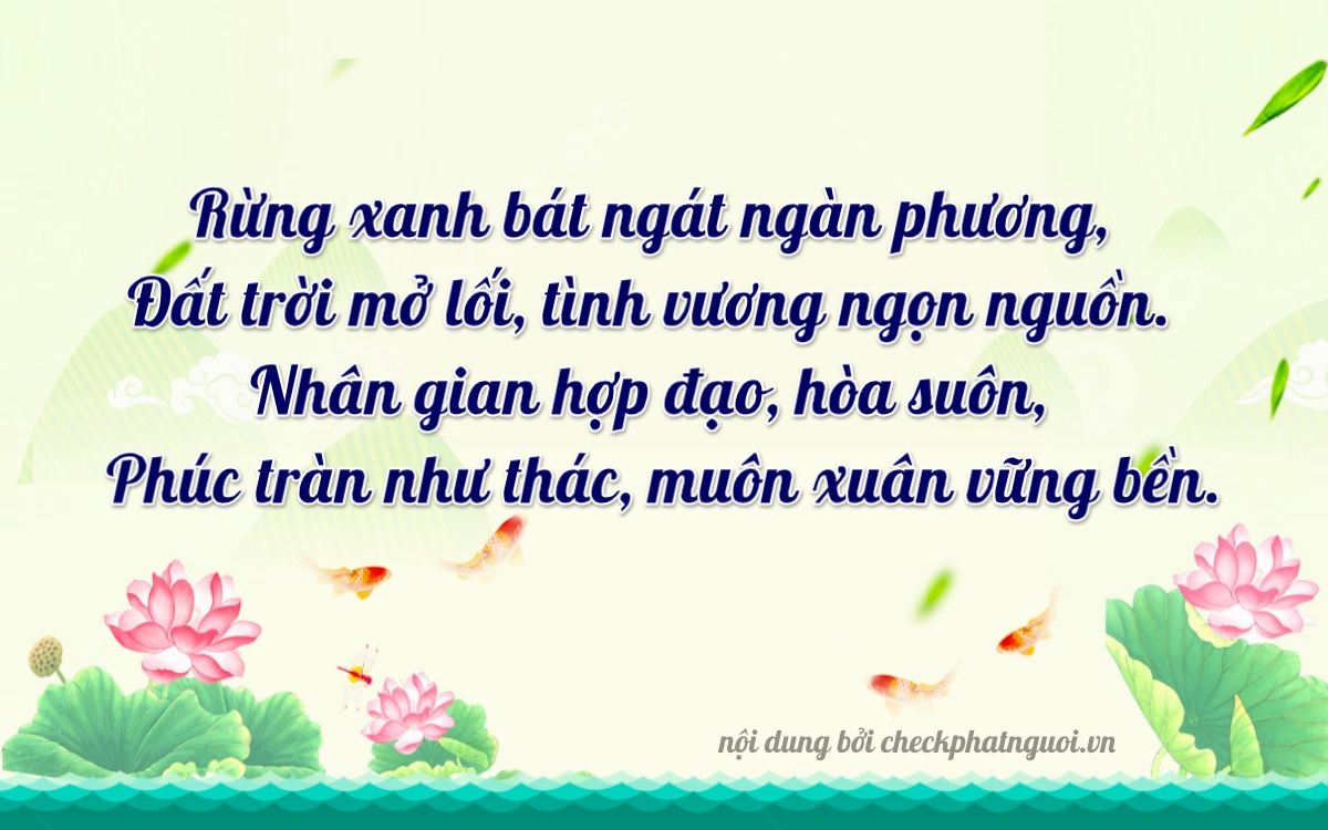Bài thơ ý nghĩa cho <b>biển số 47A-46900</b> tại website checkphatnguoi.vn
