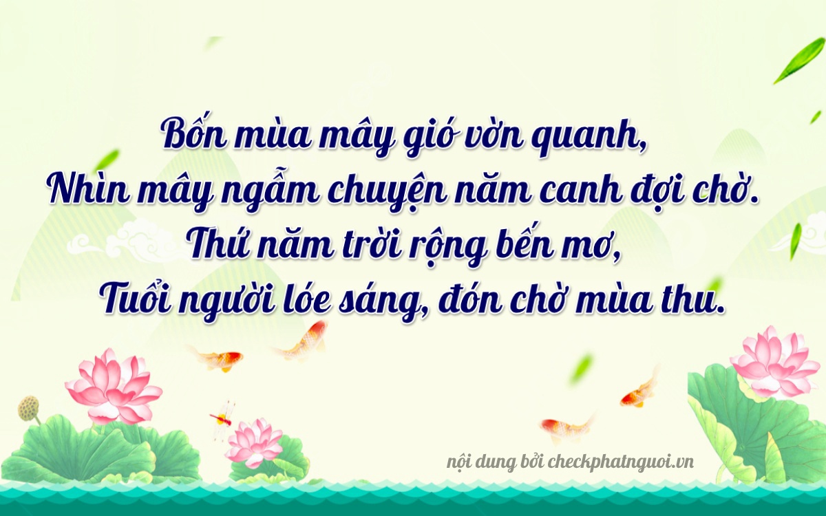 Bài thơ ý nghĩa cho <b>biển số 47A-48054</b> tại website checkphatnguoi.vn
