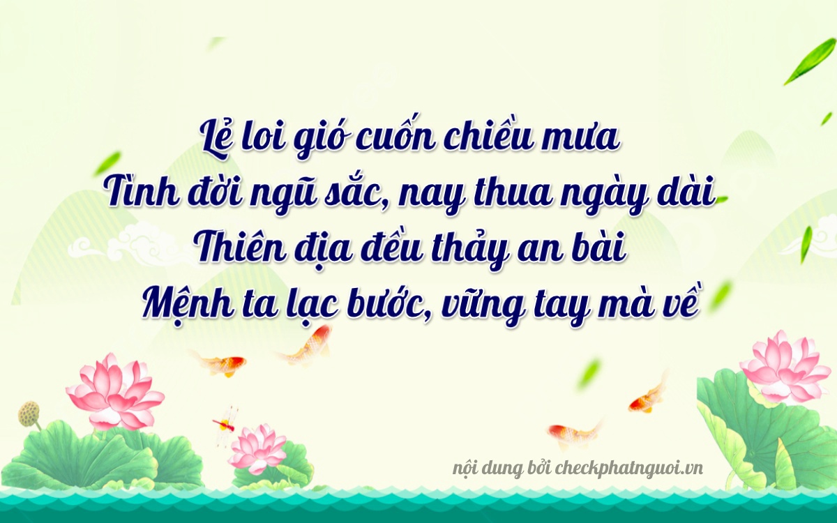 Bài thơ ý nghĩa cho <b>biển số 47A-50799</b> tại website checkphatnguoi.vn