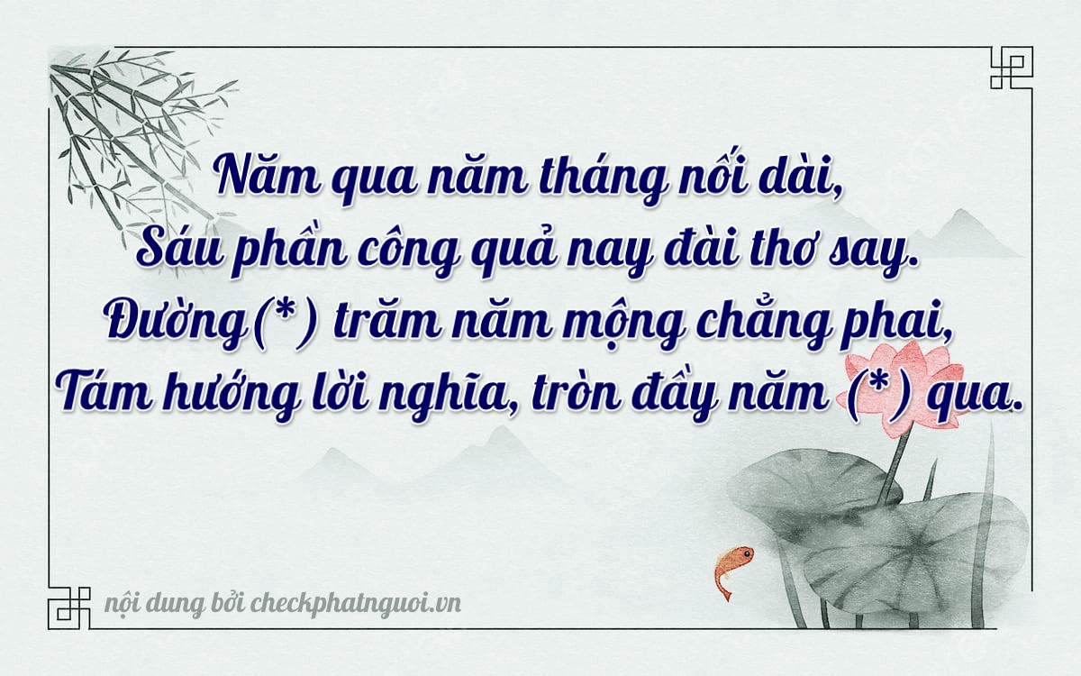 Bài thơ ý nghĩa cho <b>biển số 47A-52649</b> tại website checkphatnguoi.vn