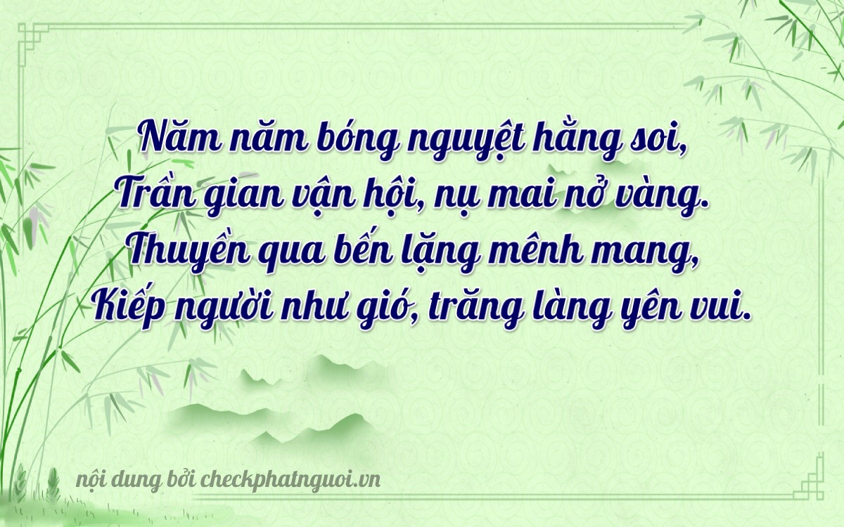 Bài thơ ý nghĩa cho <b>biển số 47A-53377</b> tại website checkphatnguoi.vn