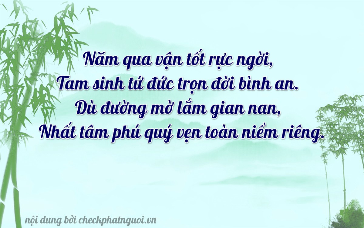 Bài thơ ý nghĩa cho <b>biển số 47A-53651</b> tại website checkphatnguoi.vn