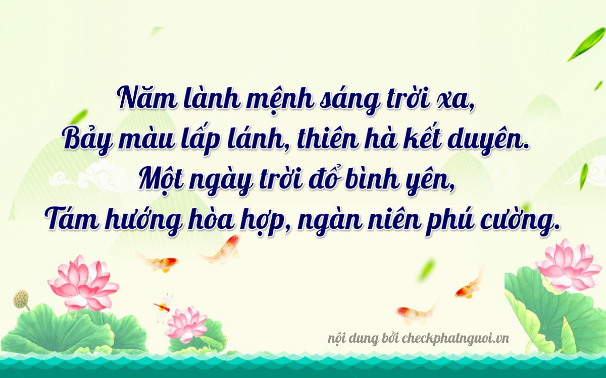 Bài thơ ý nghĩa cho <b>biển số 47A-57183</b> tại website checkphatnguoi.vn