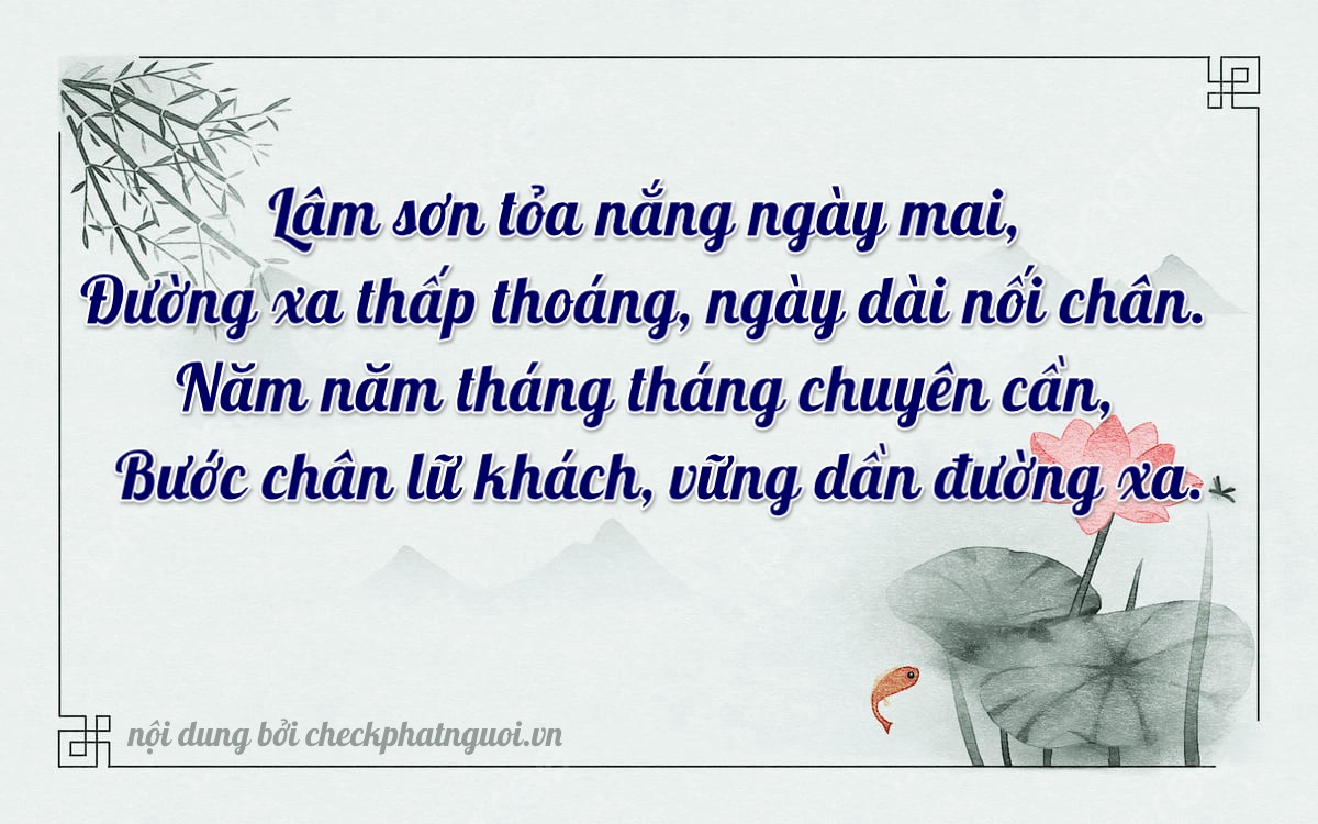 Bài thơ ý nghĩa cho <b>biển số 47A-58054</b> tại website checkphatnguoi.vn