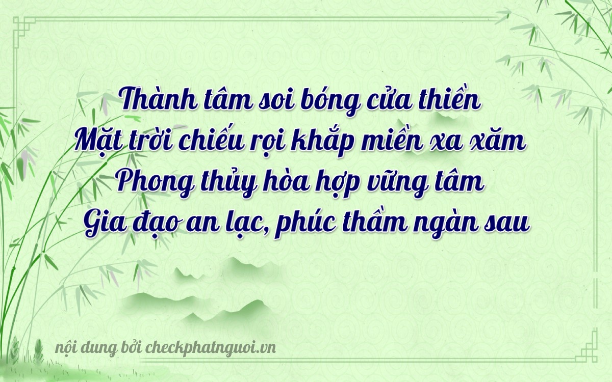 Bài thơ ý nghĩa cho <b>biển số 47A-60345</b> tại website checkphatnguoi.vn