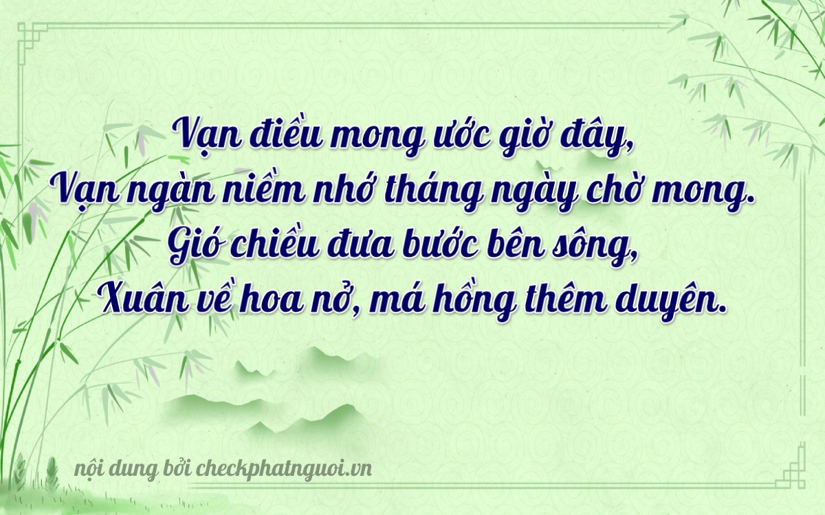 Bài thơ ý nghĩa cho <b>biển số 47A-60926</b> tại website checkphatnguoi.vn