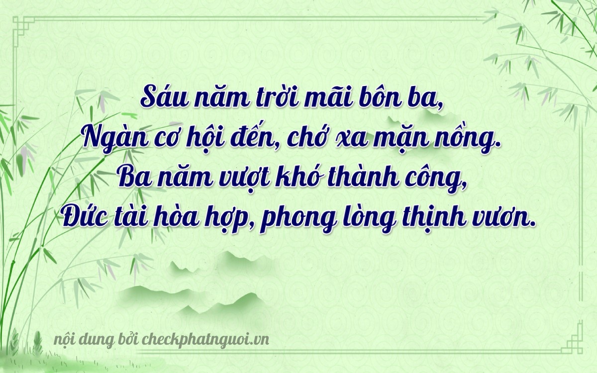 Bài thơ ý nghĩa cho <b>biển số 47A-62366</b> tại website checkphatnguoi.vn