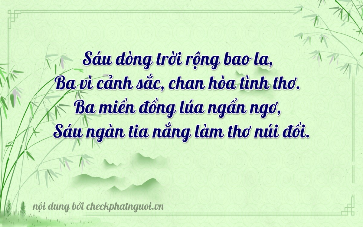 Bài thơ ý nghĩa cho <b>biển số 47A-63366</b> tại website checkphatnguoi.vn