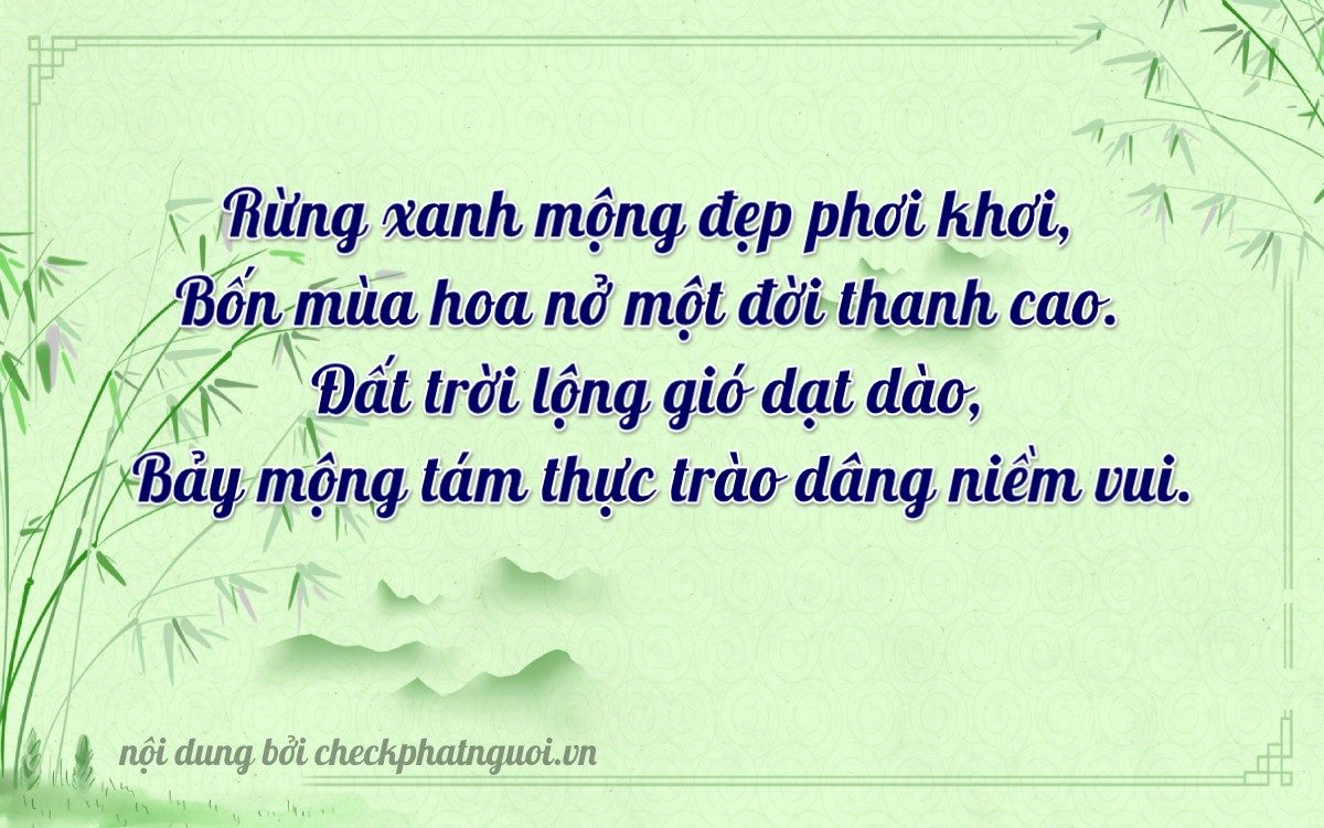 Bài thơ ý nghĩa cho <b>biển số 47A-64878</b> tại website checkphatnguoi.vn