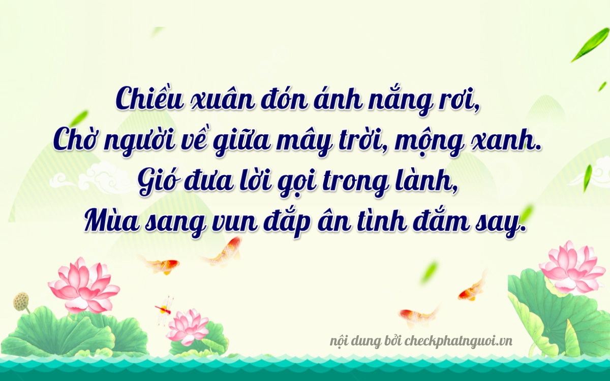 Bài thơ ý nghĩa cho <b>biển số 47A-65054</b> tại website checkphatnguoi.vn