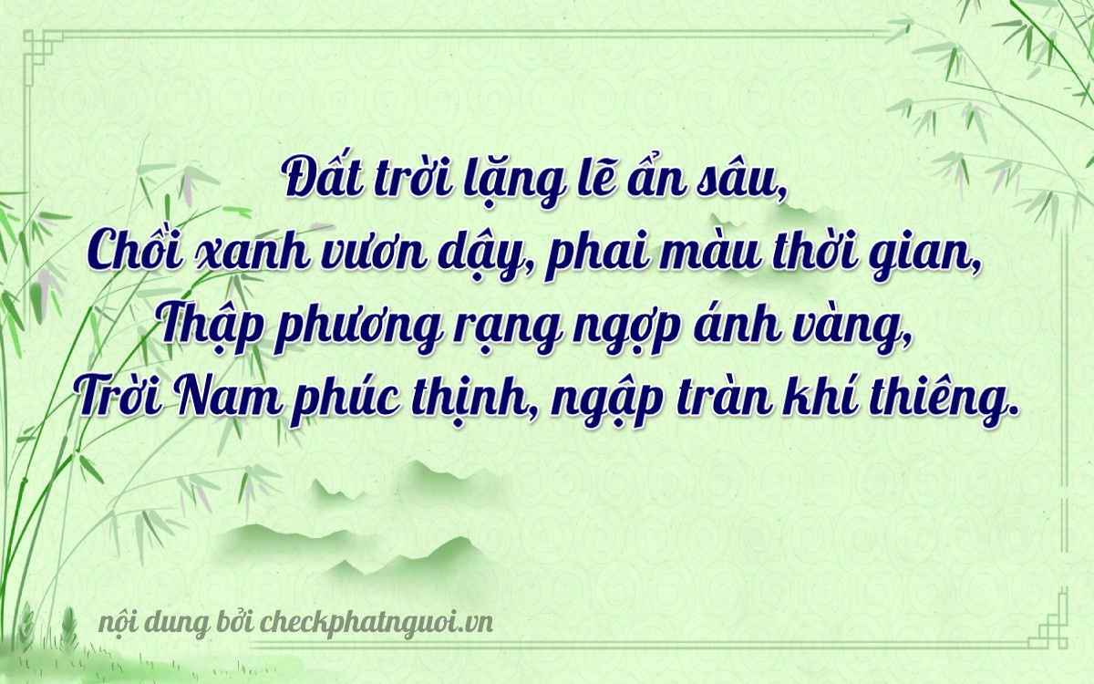 Bài thơ ý nghĩa cho <b>biển số 47A-65623</b> tại website checkphatnguoi.vn