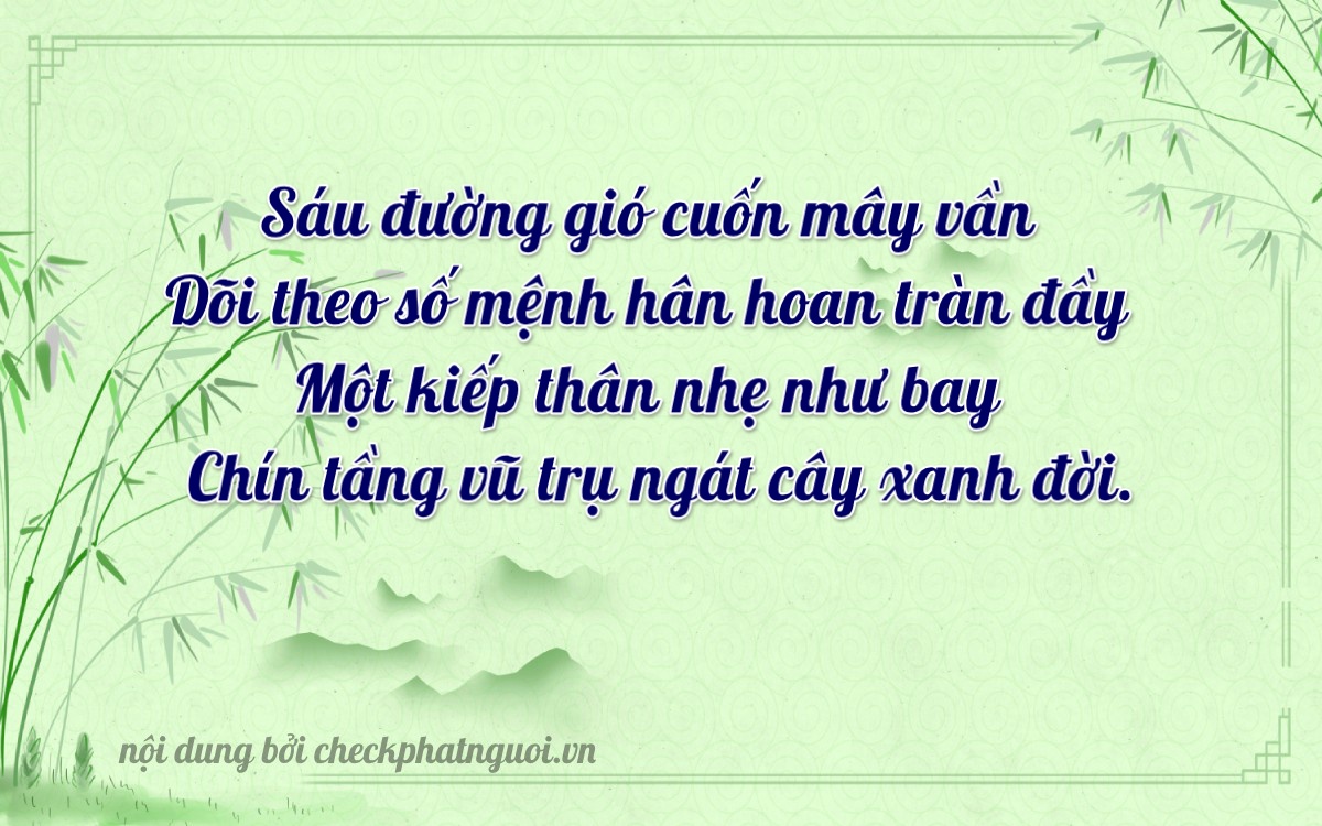Bài thơ ý nghĩa cho <b>biển số 47A-66069</b> tại website checkphatnguoi.vn