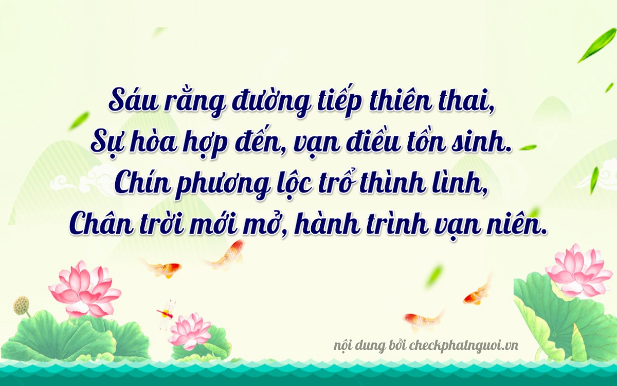 Bài thơ ý nghĩa cho <b>biển số 47A-66773</b> tại website checkphatnguoi.vn