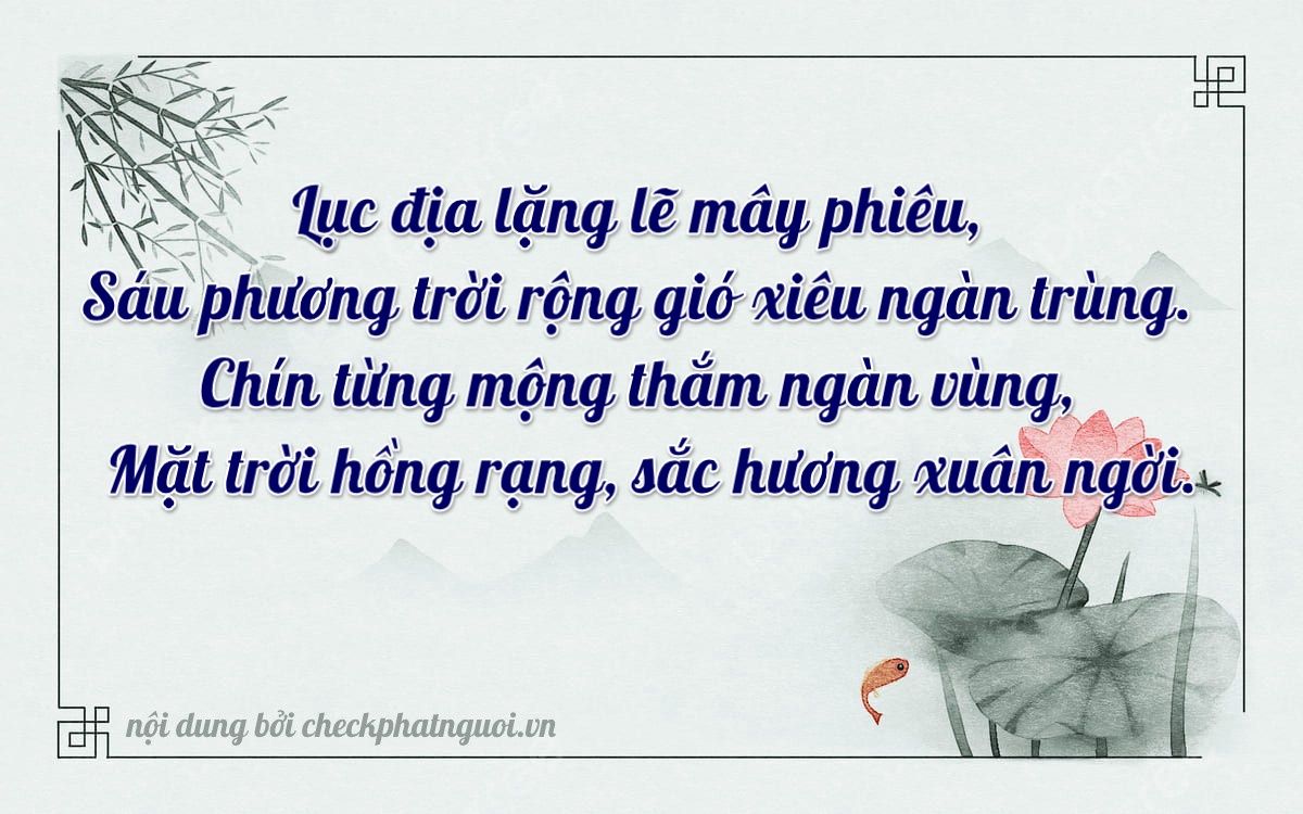 Bài thơ ý nghĩa cho <b>biển số 47A-66999</b> tại website checkphatnguoi.vn