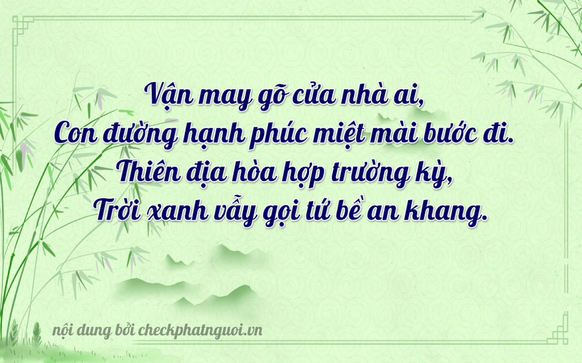 Bài thơ ý nghĩa cho <b>biển số 47A-68050</b> tại website checkphatnguoi.vn