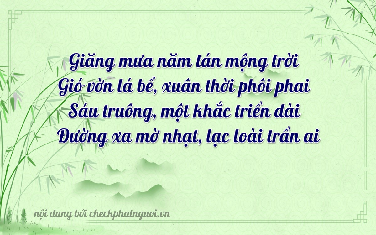 Bài thơ ý nghĩa cho <b>biển số 47A-68361</b> tại website checkphatnguoi.vn