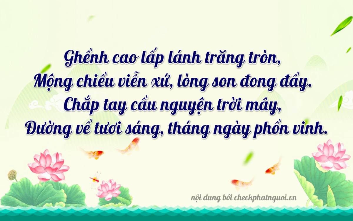 Bài thơ ý nghĩa cho <b>biển số 47A-68390</b> tại website checkphatnguoi.vn