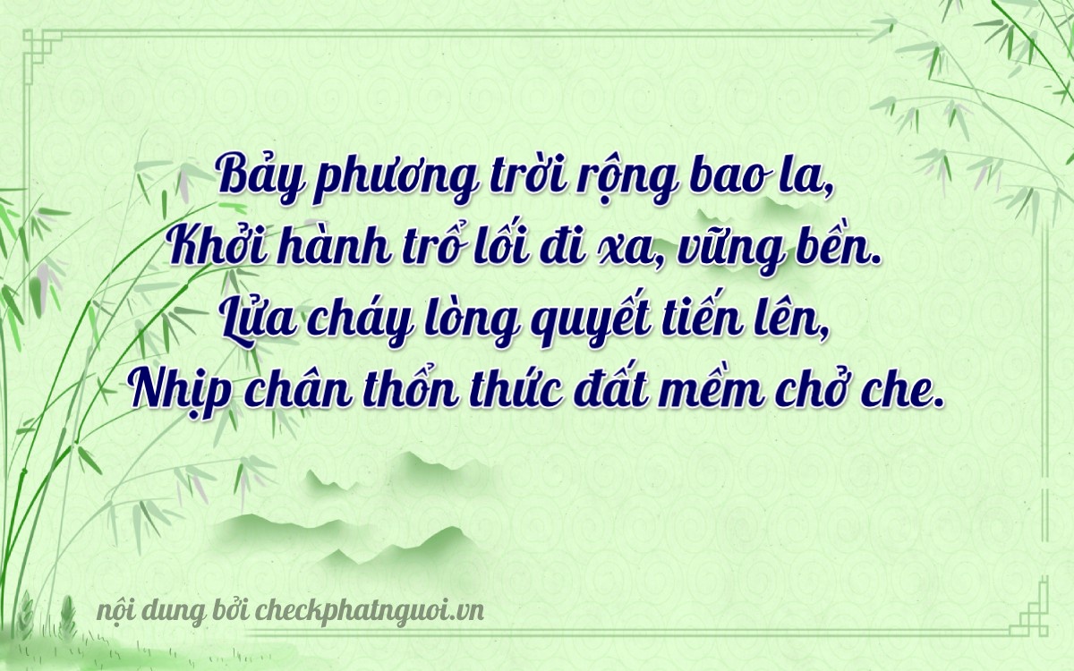 Bài thơ ý nghĩa cho <b>biển số 47A-70432</b> tại website checkphatnguoi.vn