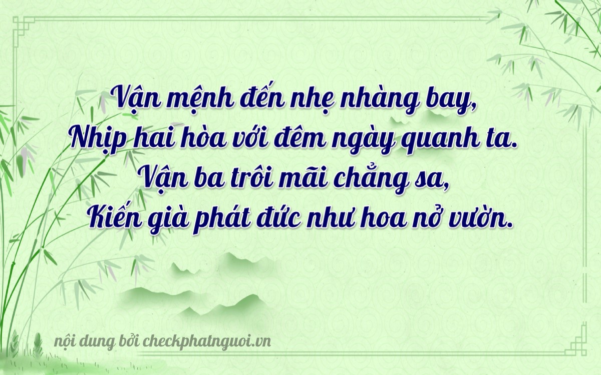 Bài thơ ý nghĩa cho <b>biển số 47A-72398</b> tại website checkphatnguoi.vn